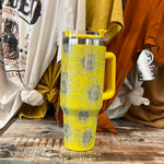 Yellow Etched Sunflower Tumbler