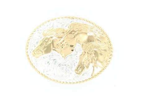 Crumrine Three Horsehead Buckle