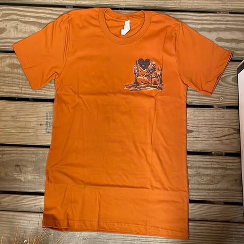 Heart Like A Truck Orange Tee