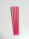 Pink Leopard Print Straw