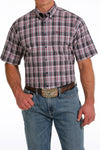 Cinch Men’s Navy & Burgundy Plaid Shirt