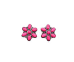 Pink Flower Stud Earring