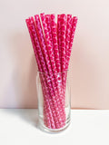 Pink Leopard Print Straw