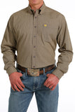 Cinch Men's Gray & Gold Geo Print Shirt