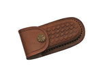 Damascus Lockback Wood Knife & Sheath