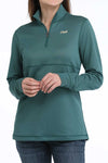 Cinch Women’s Green 1/4 Zip Sweatshirt