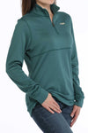Cinch Women’s Green 1/4 Zip Sweatshirt