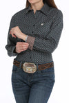 Cinch Women's Navy Geo Print Shirt