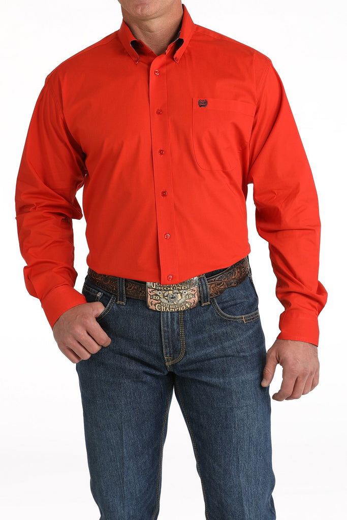 Cinch Men's Solid Red Shirt XL Cinch Men's Solid Red Shirt XL
