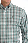 Cinch Men's Green Plaid Shirt