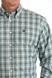 Cinch Men's Green Plaid Shirt