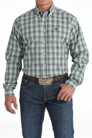 Cinch Men's Green Plaid Shirt