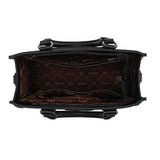 Wrangler Western Contrast Stitch Chevron Tote Bag-Black