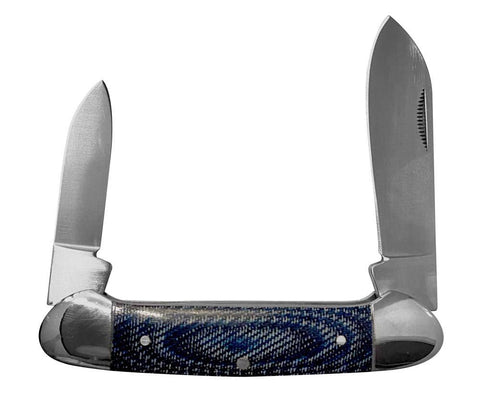 Hooey Blue Denim Micarta Canoe Knife