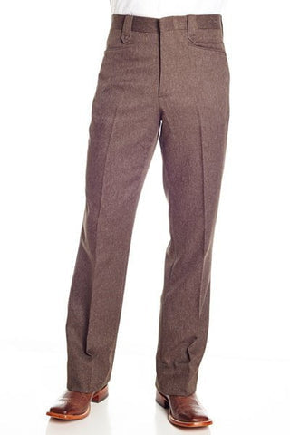 Circle S Mens Heather Brown Polyester Ranch Dress Pants