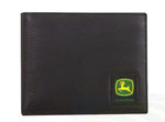 John Deere Black  Pebble Bifold Wallet