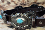 Turquoise Teardrop Concho Belt