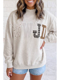 Wwjd Mixed Embroidered Patch Mock Neck Sweatshirt