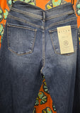 Risen Tummy Control High Rise Wide Leg Jean with Bow waistband