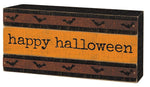 Happy Halloween Bat Box Sign