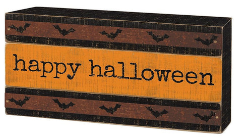 Happy Halloween Bat Box Sign