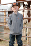 Cinch Boy's 1/2 Zip Grey Windbreaker
