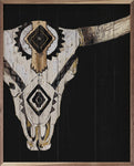 Tribal Longhorn Skull Black