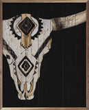 Tribal Longhorn Skull Black