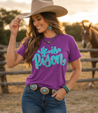 He Is Risen In Turquoise & White Ink Tee