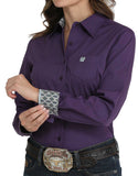 Cinch Women's Purple Striped Shirt