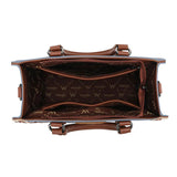 Wrangler Western Contrast Stitch Chevron Tote Bag-Jean