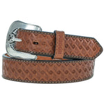 Hooey Hands-Up Classic  Brown Basket Weave Belt