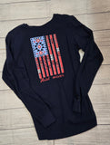 Ariat Rebar Cotton Strong Southwest Tee-True Navy