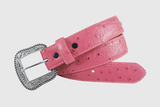 Wrangler Girl's Pink Ostrich Print Belt
