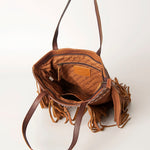 American Darling Hair-On Hand Tooled Tote