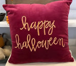 Happy Halloween Velvet Pillow