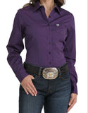 Cinch Women's Purple Striped Shirt