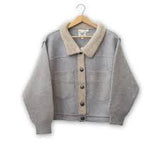 Cropped Gray Cardigan