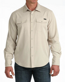 Cinch Men's Khaki Camp  Shirt
