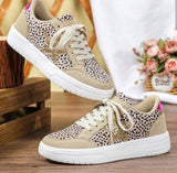 Leopard Star Tan Sneakers
