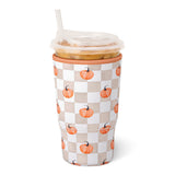Swig Pumpkin Check Iced Cup Coolie-Large