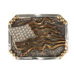Crumrine Rectangle American Flag Buckle