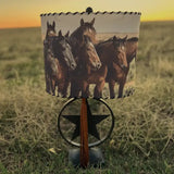 Horse Herd Lampshade Round