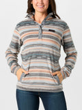 Cinch Women's Striped Polar Fleece Pullover