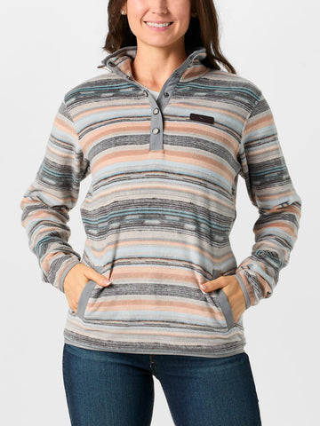Cinch Women's Striped Polar Fleece Pullover