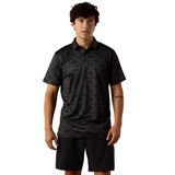 Ariat Men's Grey Aztec Print 360 Airflow Polo