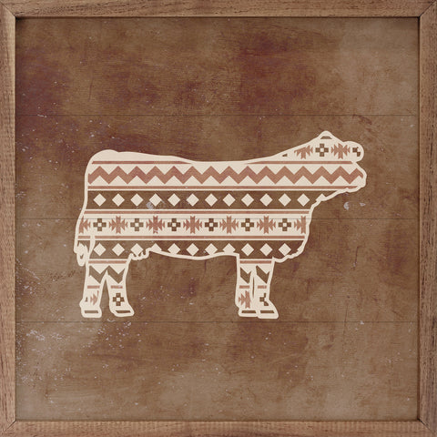 Pattern Western Cow Sign
