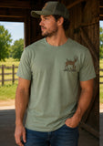 Tribe Outdoors Ducks & Bucks Graphic Tee-Green