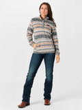 Cinch Women's Striped Polar Fleece Pullover