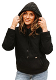 Black Quilted Hoodie